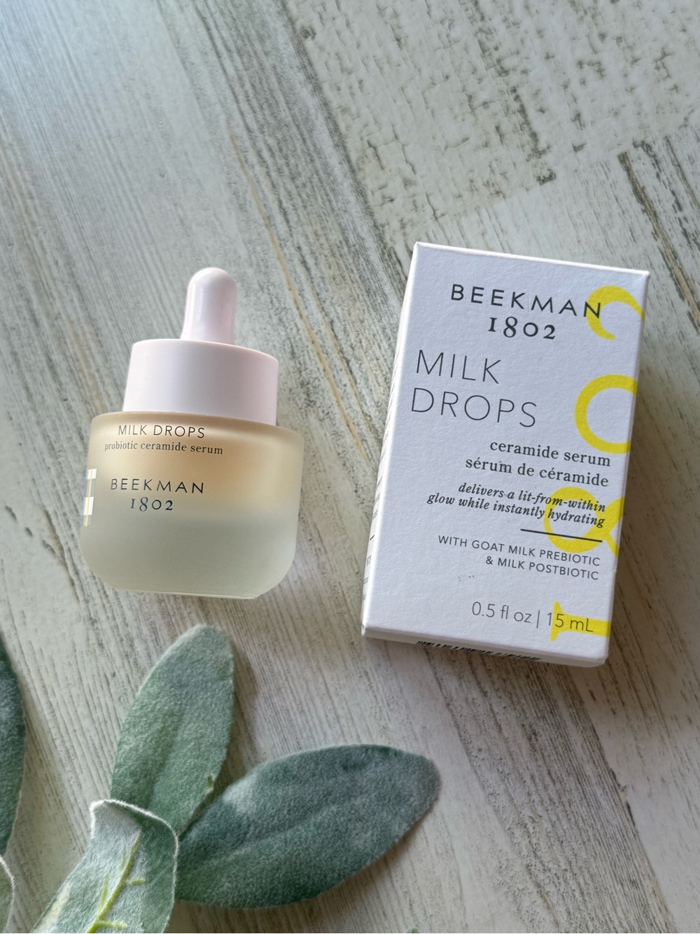 Beekman 1802 Milk Drops Ceramide Serum Goat Milk Prebiotic 0.5 fl oz / 15mL